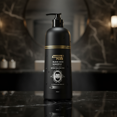 Оцветяващ шампоан за черна коса за мъже за 10 минути - Softto Plus Black Hair Shampoo 350ml